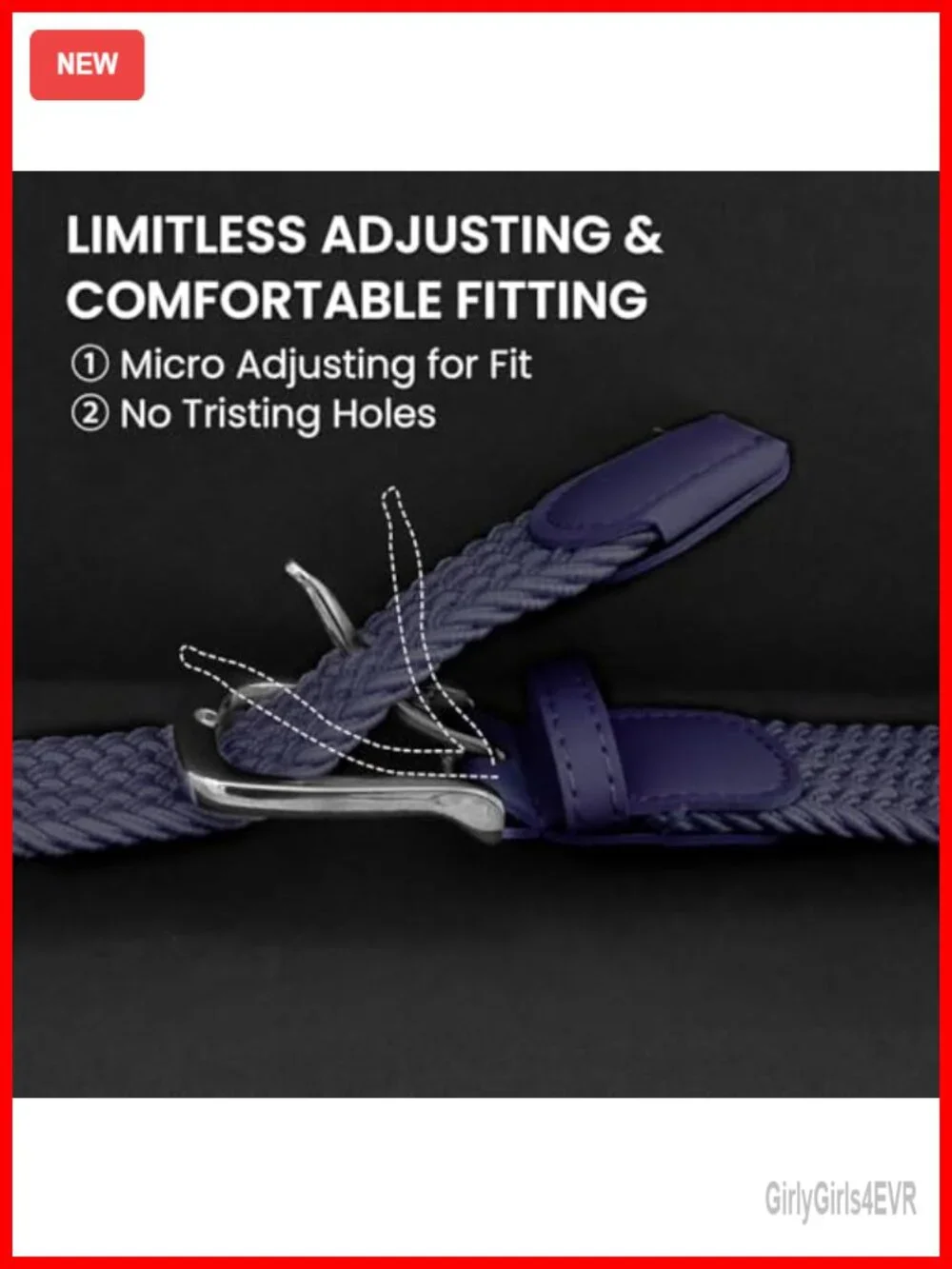 Stretch Woven Polyester Belts for Men Women 3 Pack Golf Hiking